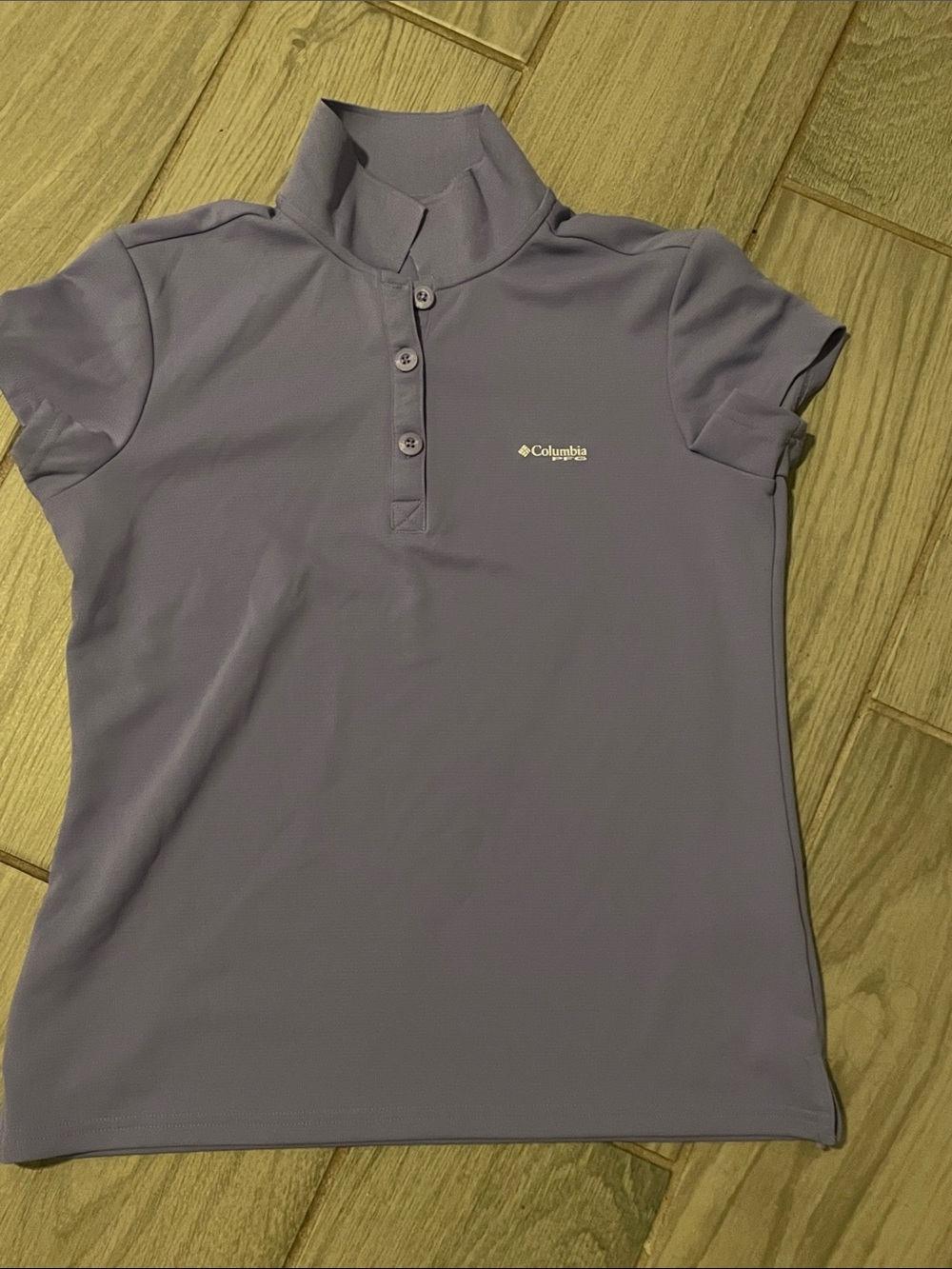 Columbia Women's Lavender Button-Front Short Sleeve Polo